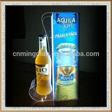 LED bottle display stand, illuminated acrylic bottle pop display rack,.acrylic led beer bottle display