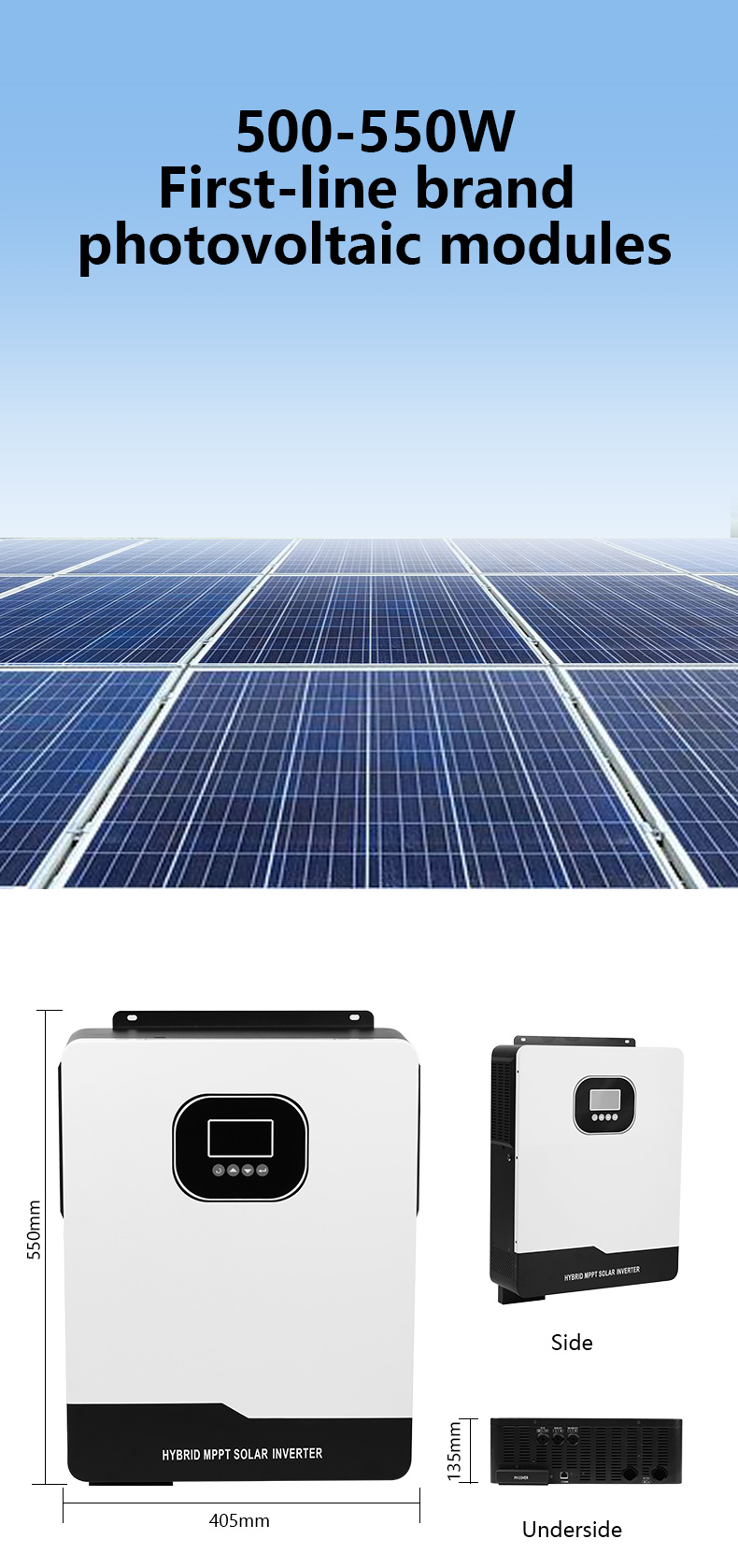 8.2KVA hybrid solar inverter