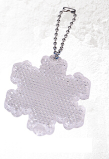 Reflective safety snowflake shape hanger