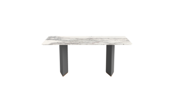Luxury White Marble Table Top with Wooden Pedestal