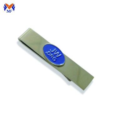 Metal enamel tie pin clip custom logo