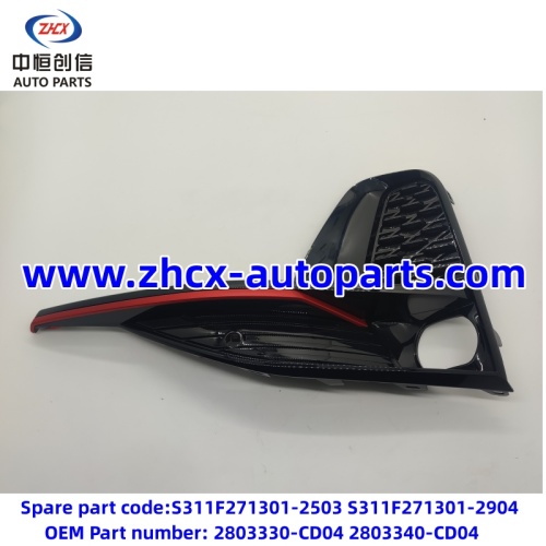לוחית ערפל קדמית צלחת כיסוי Changan CS75plus