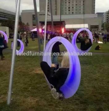 RGB waterproof plastic adult hanging chair / children swing / garden swing chair
