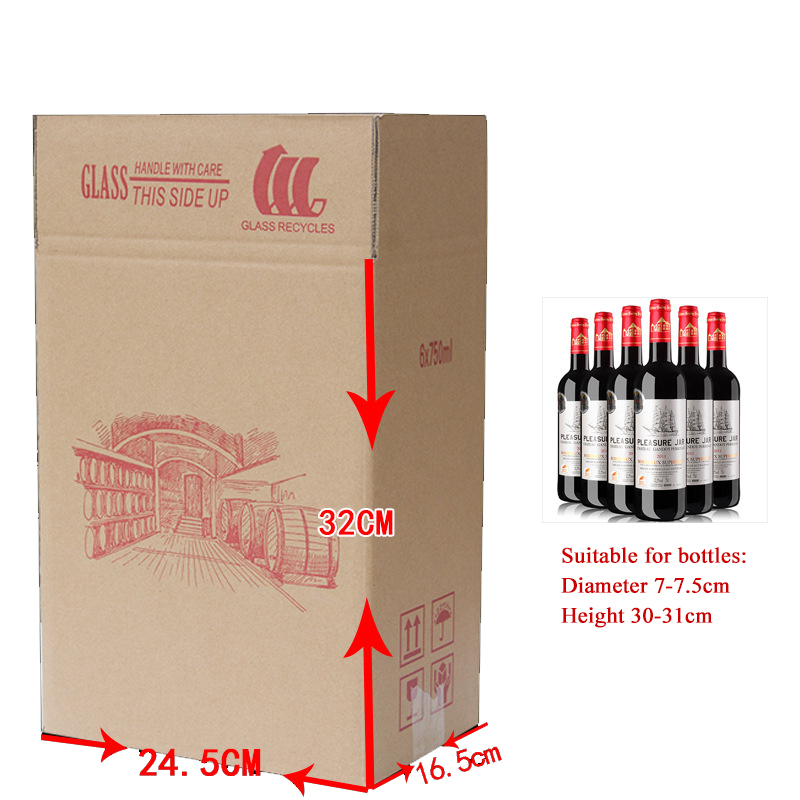 Verpackung Karton Rotwein Box