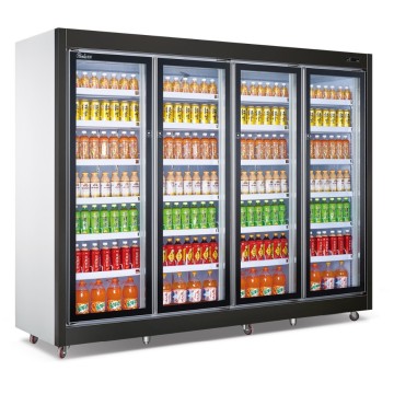 4 Glass Door Supermarket Ice Cream Display Freezer - Upright Commercial Equipment