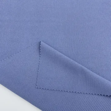 Pure Color Polyester Mixed Cool Cotton Rib Textile