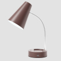 Plastic lampshade hose LED desk lamp with USB