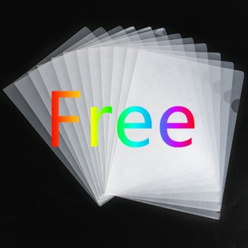 Wholesale Transparent L Shape A4 PP Plastic Document Pockets