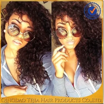 Wholesale fashion style glueless lace front afro kinky curly lace wig