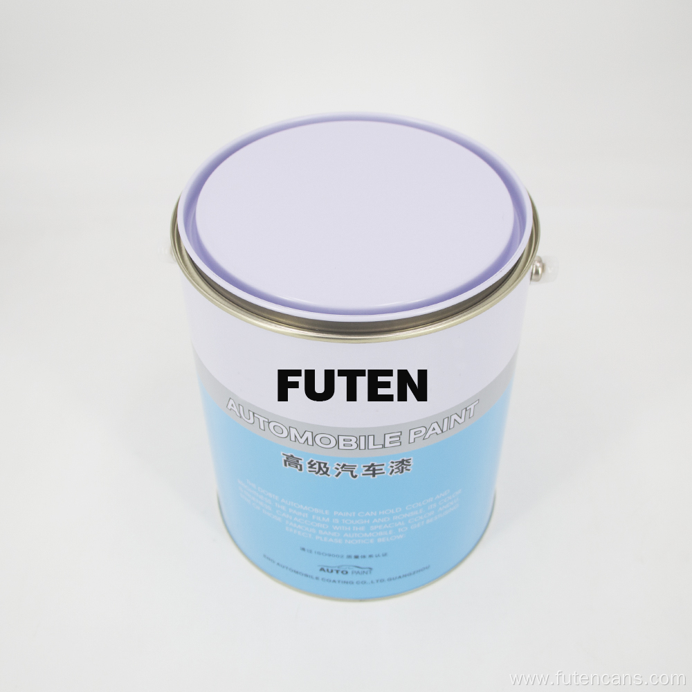 4L empty round paint tin can