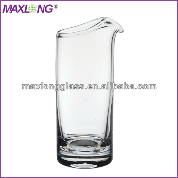 Handmade Glass None handle Carafe with slant rim