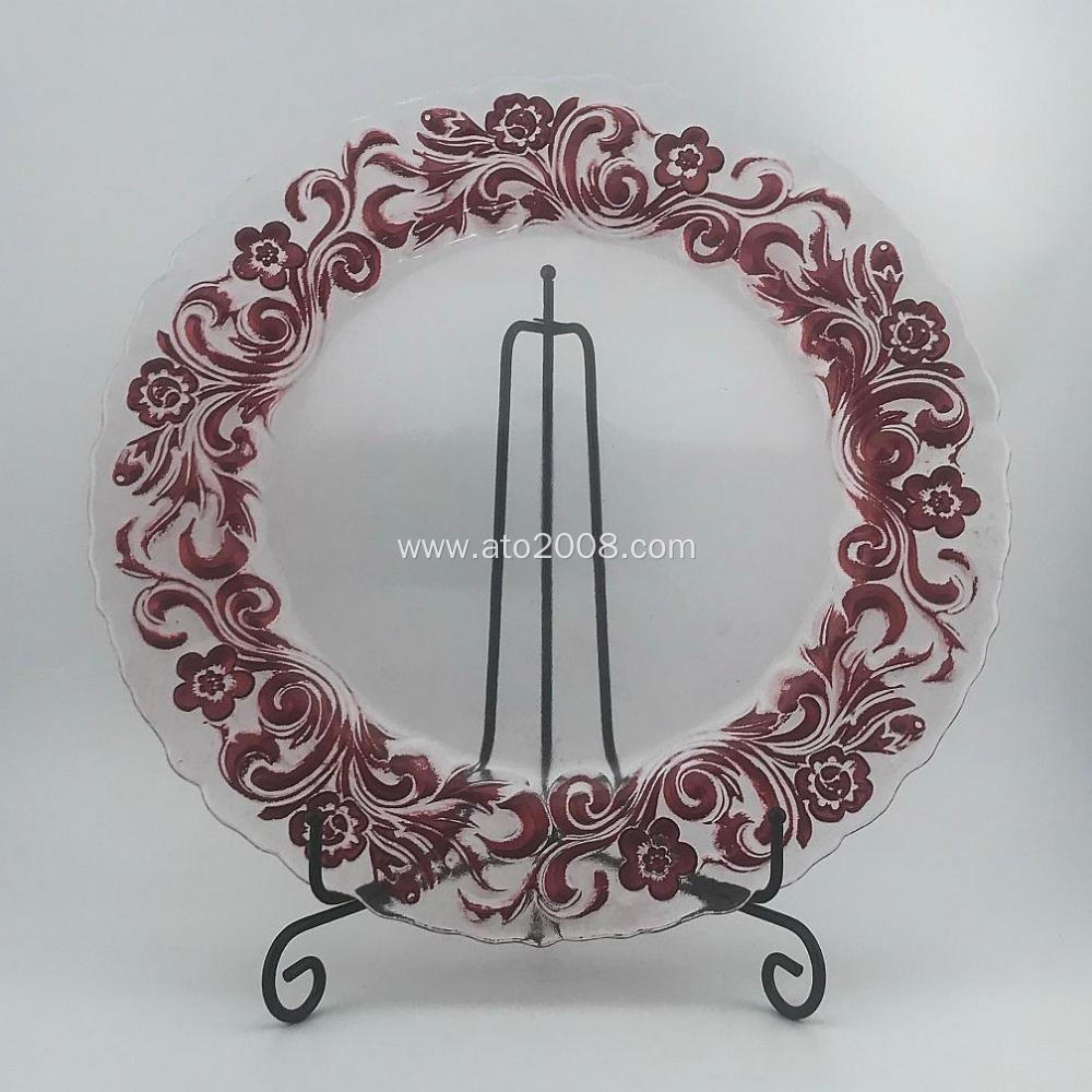 Red Glass Charger Plate