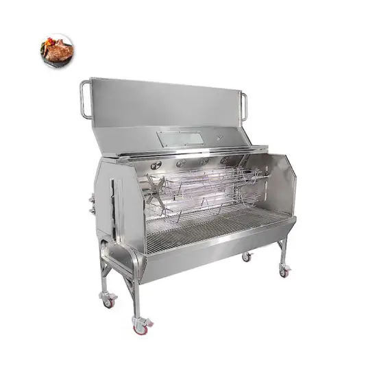 Lamb Pig Grill Charcoal BBQ Spit Roaster Rotisserie Grill Basket