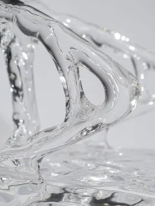River Crystal Chair Waterdrop Arm Chair Transparent
