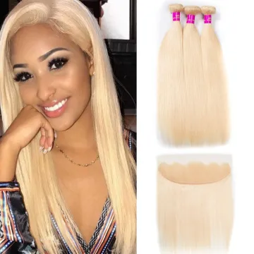 yuexiu 613 Straight Virgin Hair Bundle  Straight   #613 color Virgin Hair Honey Blonde 613 Bundles