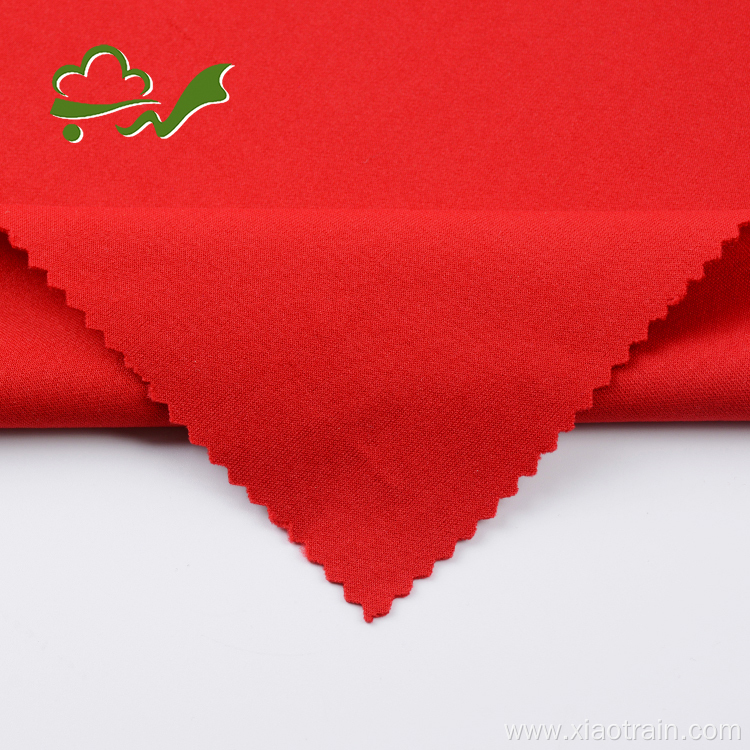 Red knitted plain soft garment spandex fabric