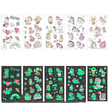 Wholesale Fashionable Cartoon Fairy Night Glow Tattoos for Children