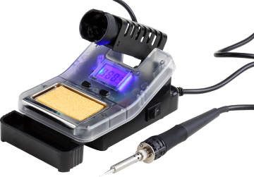 Zhongdi ZD-8906N 110-240V 25/30W Compact Portable Soldering Station with LCD Blue Backlight