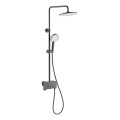 3 function Matte Black Copper Exposed Rain Shower