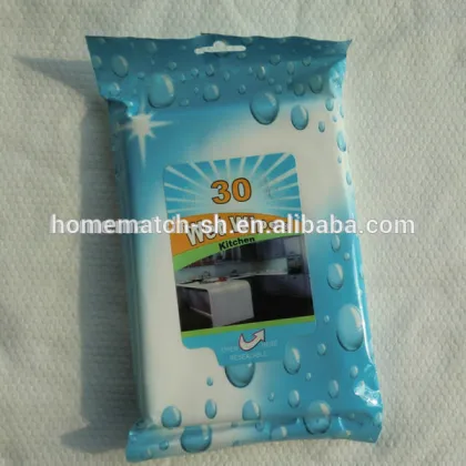 kitchen cleaning wet wipes, household cleaning tissue, cleaning cloth towel, China manufacturer