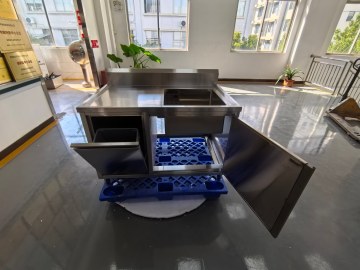 Single-bucket sink storage cabinet