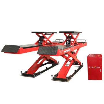 Onground Wheel Alignment with Scissor Car Lift Hydraulic Ramp