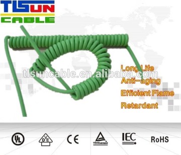 PUR 4*0,5mm2 shielded spring coiled cable