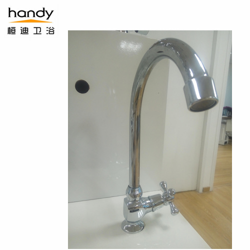 Economic cross spiral single handwheel kitchen cold faucet