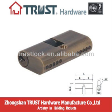 Trust Oval mortise 55mm Brass standard door lock cylinder
