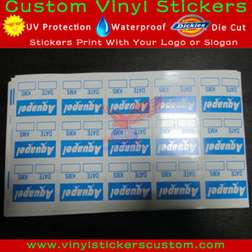 White Vinyl Self Cling Sticker