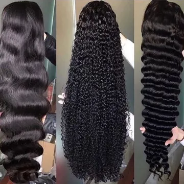 150% Density Virgin Hair Wigs Full Cuticle Aligned Unprocessed 100% Virgin Hair 16-28 Inch Wigs 13*4 Lace Front Loose deep wave