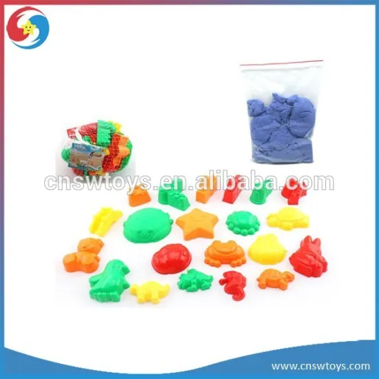 ST3302946 21pcs Beach Set With 250g Space Sand Inflatable Beach Toys Wholesale