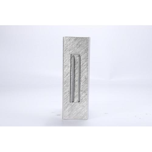 empty silver cardboard perfume package box