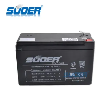 Suoer Factory Price Storage Battery 7A Maintenance Free Dry Battery 12V Solar Storage Li Ion Battery