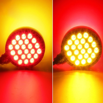 4 "Đèn đánh dấu bên mặt đỏ/màu hổ phách tròn với 48 đèn LED