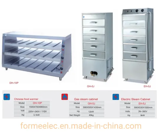 Mobile Food Warmer Cabinet Gas Seafood Steamer Gas Steam Cabinet
