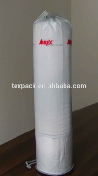 Transparent PVC drawstring bags printed with red logo for bed linen