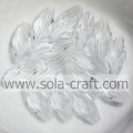 High Quality Faceted Diamond Ellipse Bicone Clear Acrylic Beads