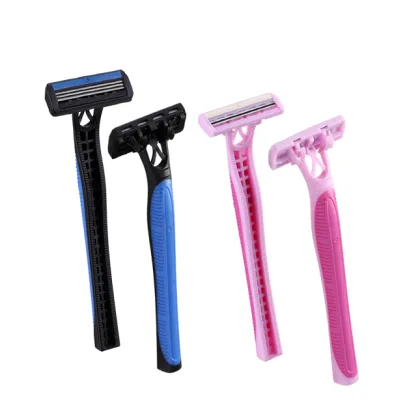 Professional Twin Blades Shaving Razor: Comfortable, Pivoting Head, High-Quality Disposables for Smooth Shaves