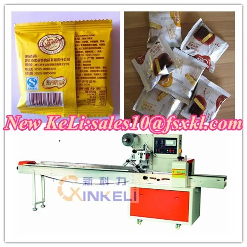 Baked bread and cake flow packaging machine