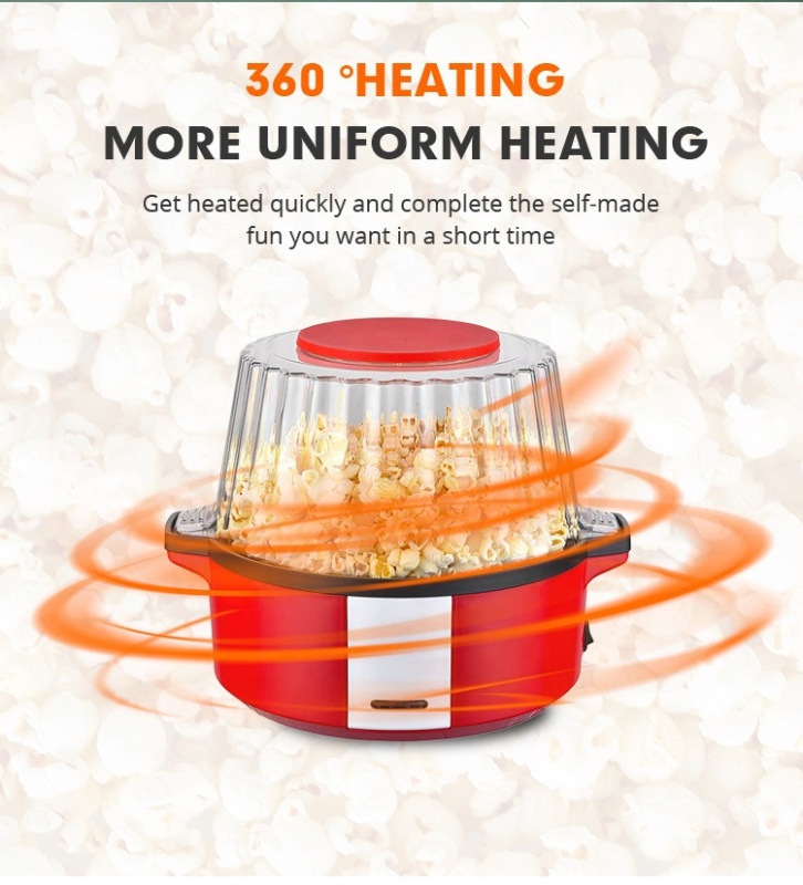 Hot Air Popcorn Popper Maker Machine Hot Air Popcorn Maker With Butter Melting Container Home Electric No Oil Popcorn Maker Mul