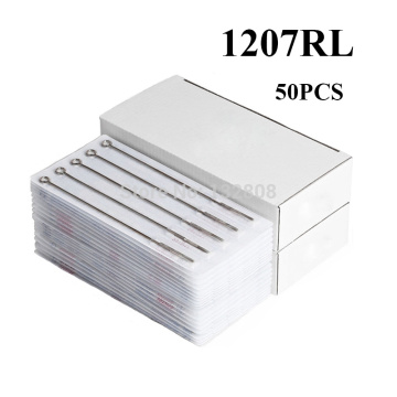 50PCS Professional Tattoo Needles 7RL Disposable Assorted Sterile 7 Round Liner Needles 0.35mm PIN Supply Free Shipping