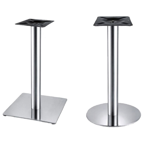 Silver Stainless Steel Dining Round Bar Table Bases