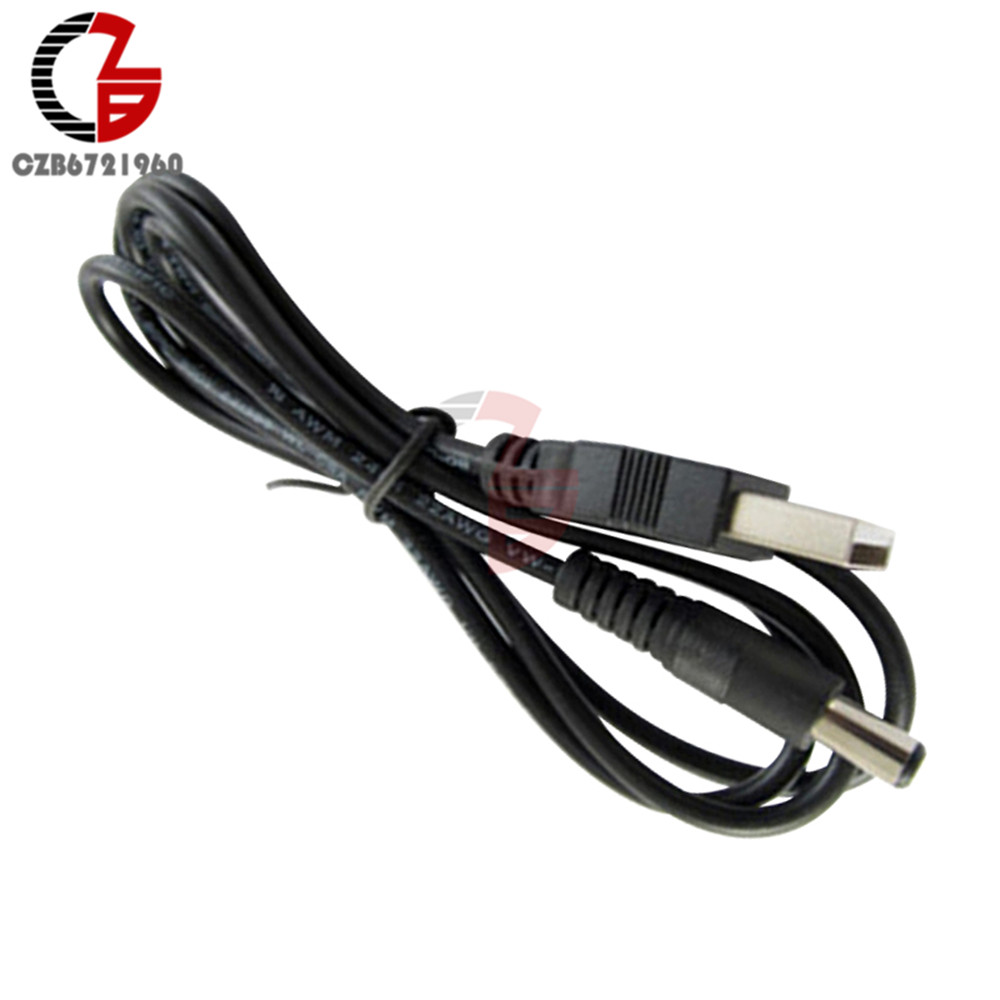 2pcs USB 2.0 to DC 5.5mm X2.1mm 5.5X2.1 USB to power line Cable