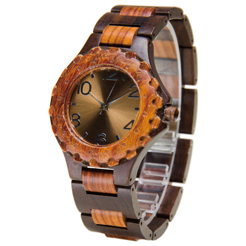 Giappone Movement Watch Uomini Logo personalizzato orologio in legno