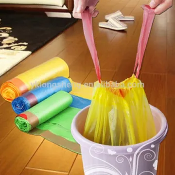 household garbage drawstring bags in roll