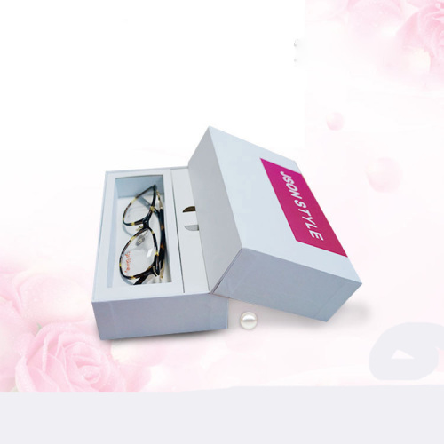 Cardboard Lid Custom White Sunglasses Gift Box