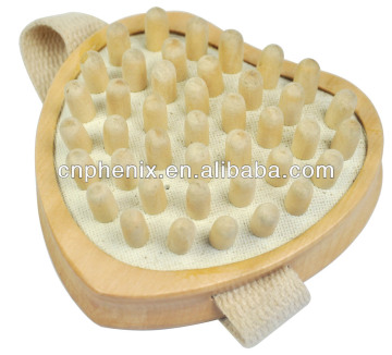 Heart Shape Body Wooden Massager with Belt