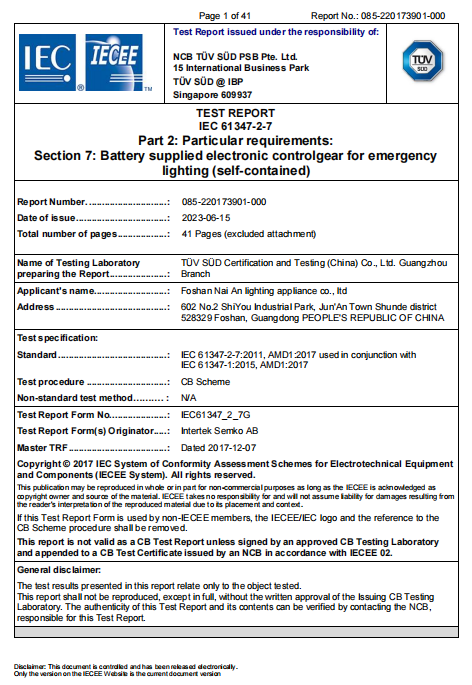 CB Test Report-80W CB test report-80W
