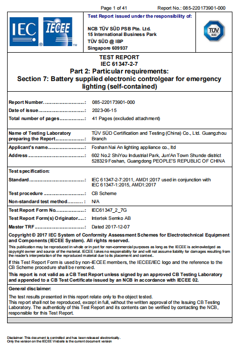 CB test report-80W